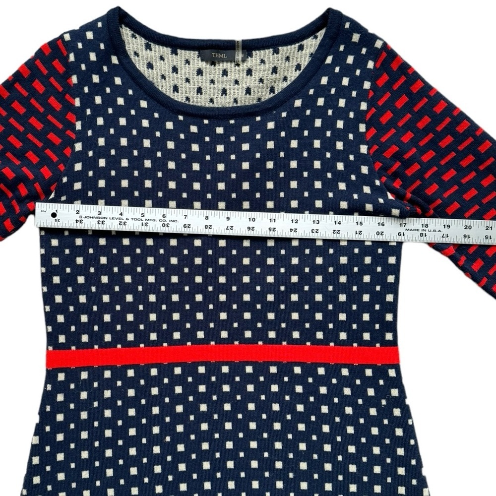 Anthropologie THML Women’s Knit Shift Dress 3/4 Sleeve Size Medium - Picture 7 of 12